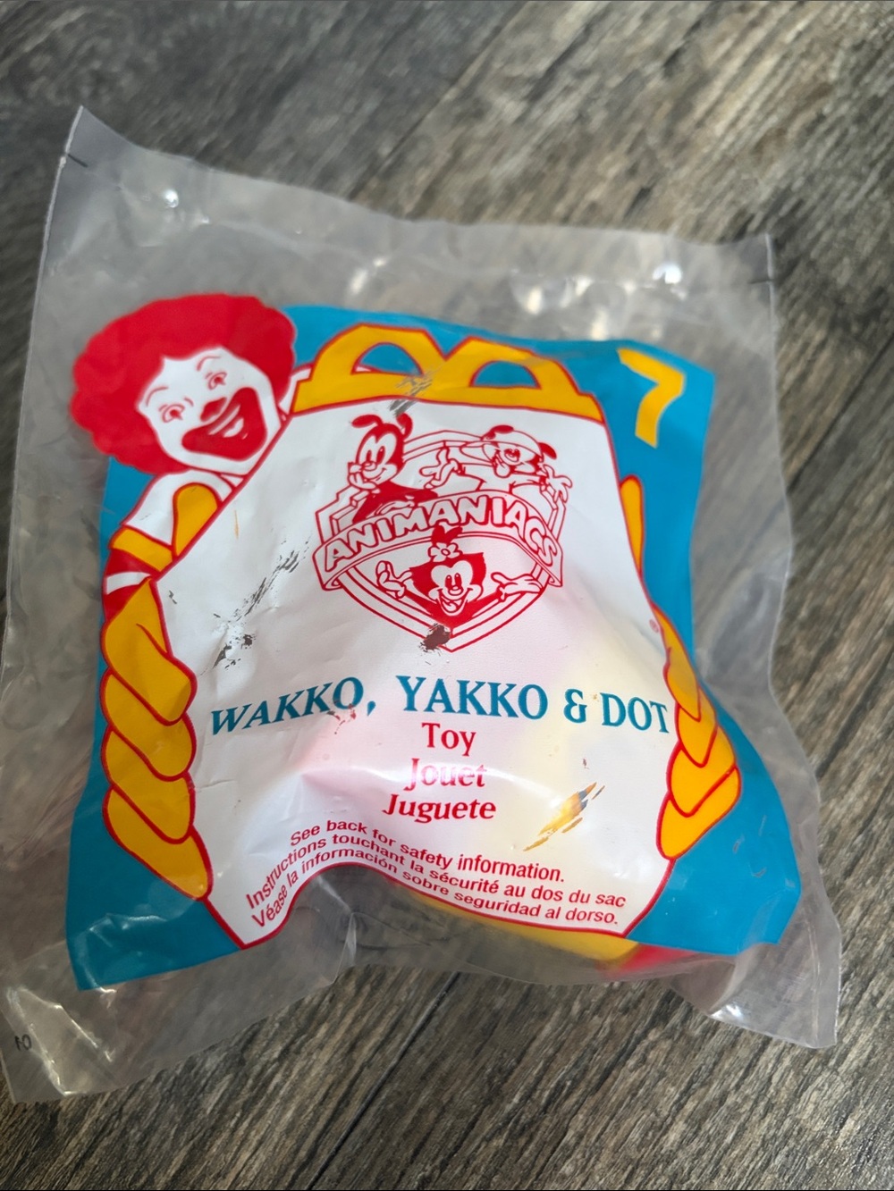 Vintage Animaniacs 1995 bag #7 wakko yakko and dot toy